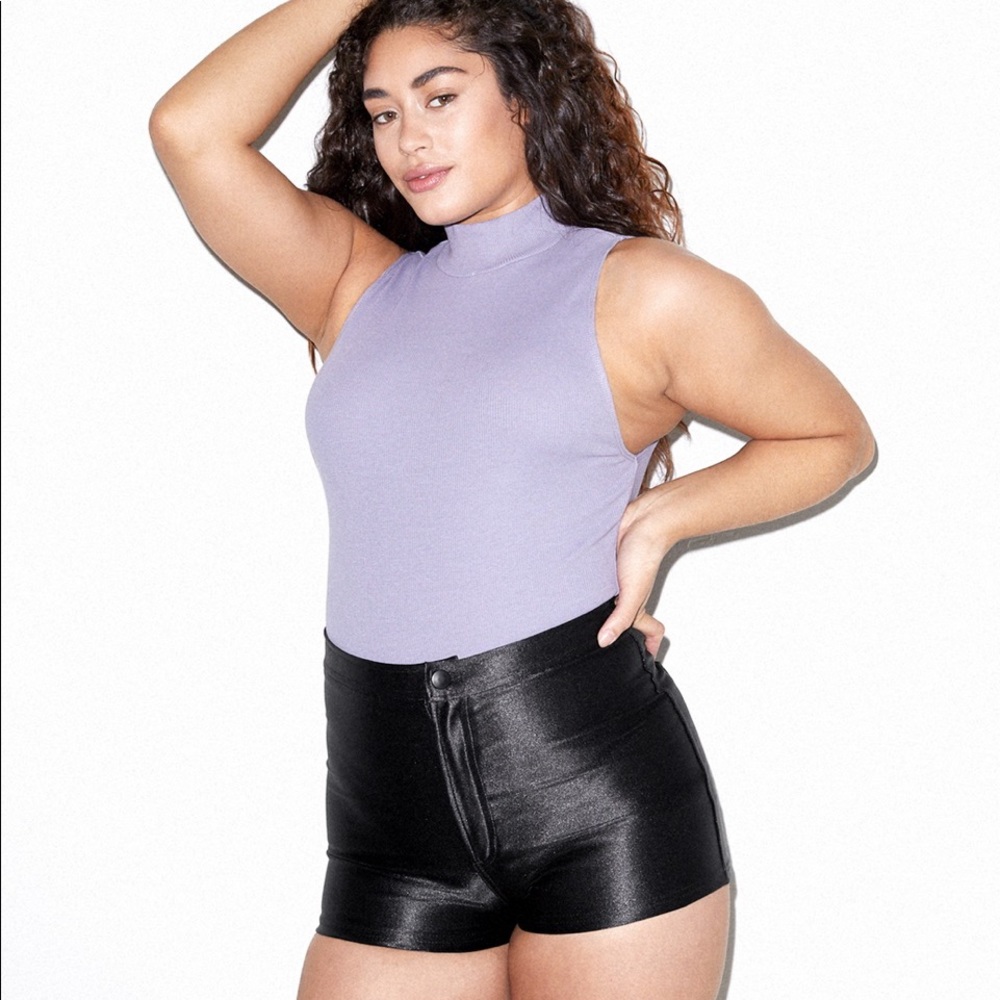 American Apparel black disco shorts